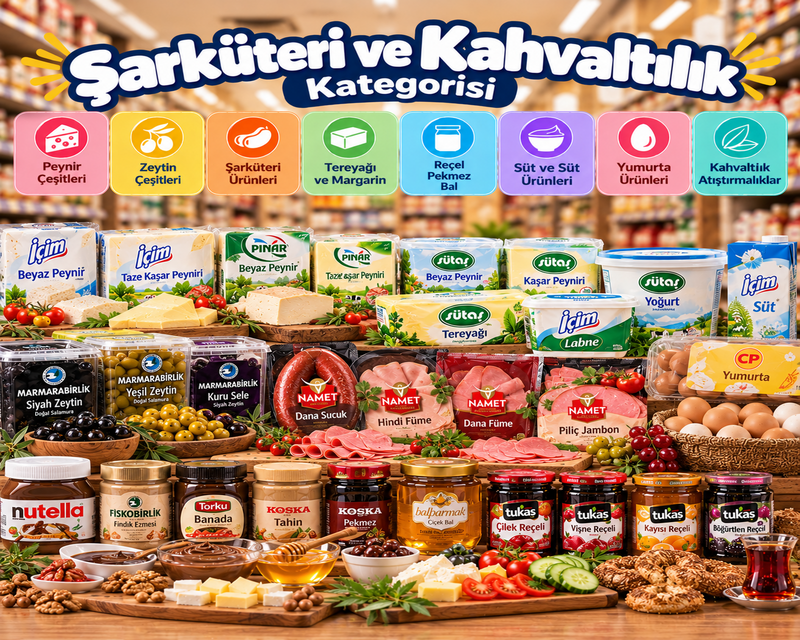 Şarküteri ve Kahvaltılık reyonu